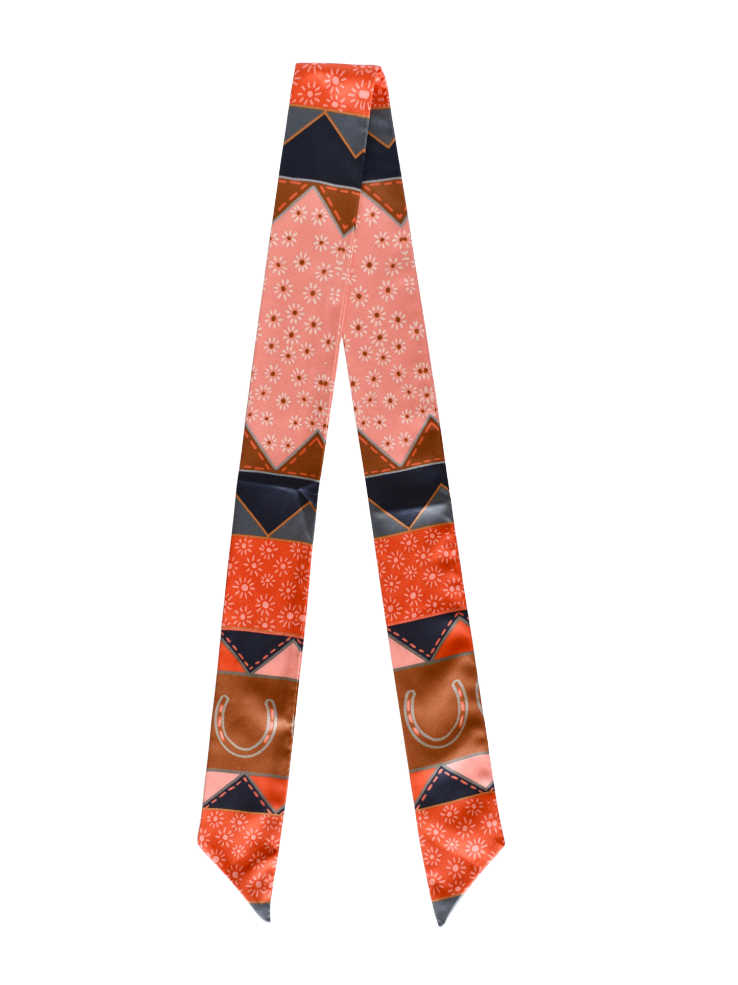 Frontier Bound Quilted Patchwork Silk Scarf