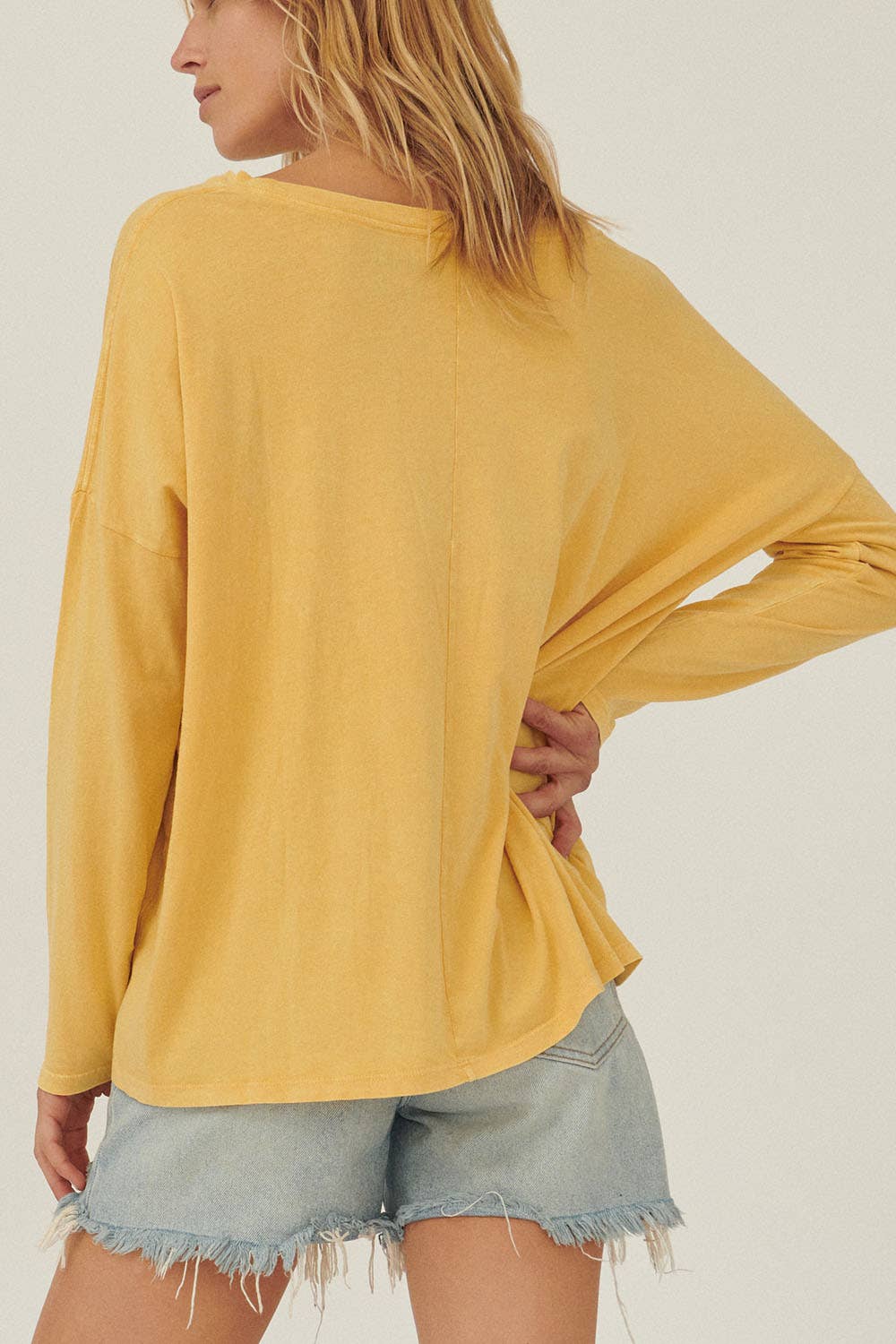 Mineral Washed Vintage Long-Sleeve Graphic Tee