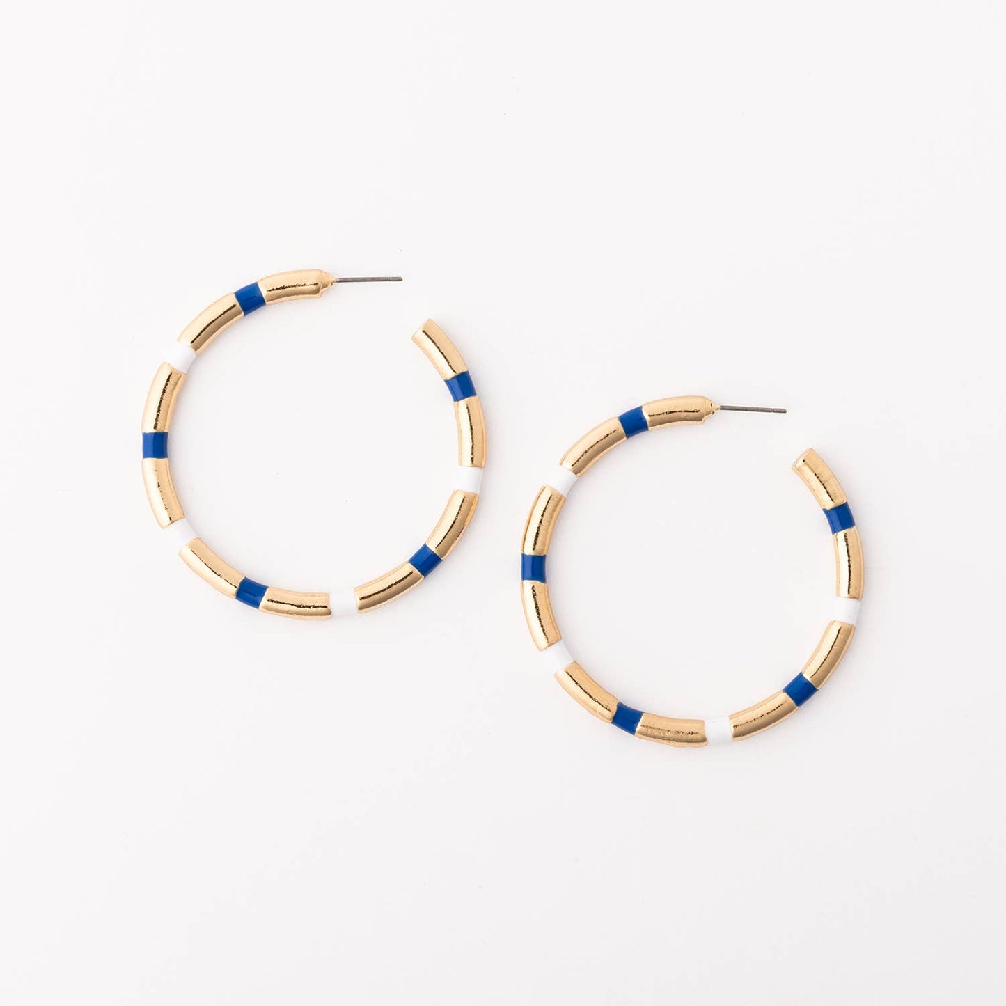 Earrings Nellie Blue & White L