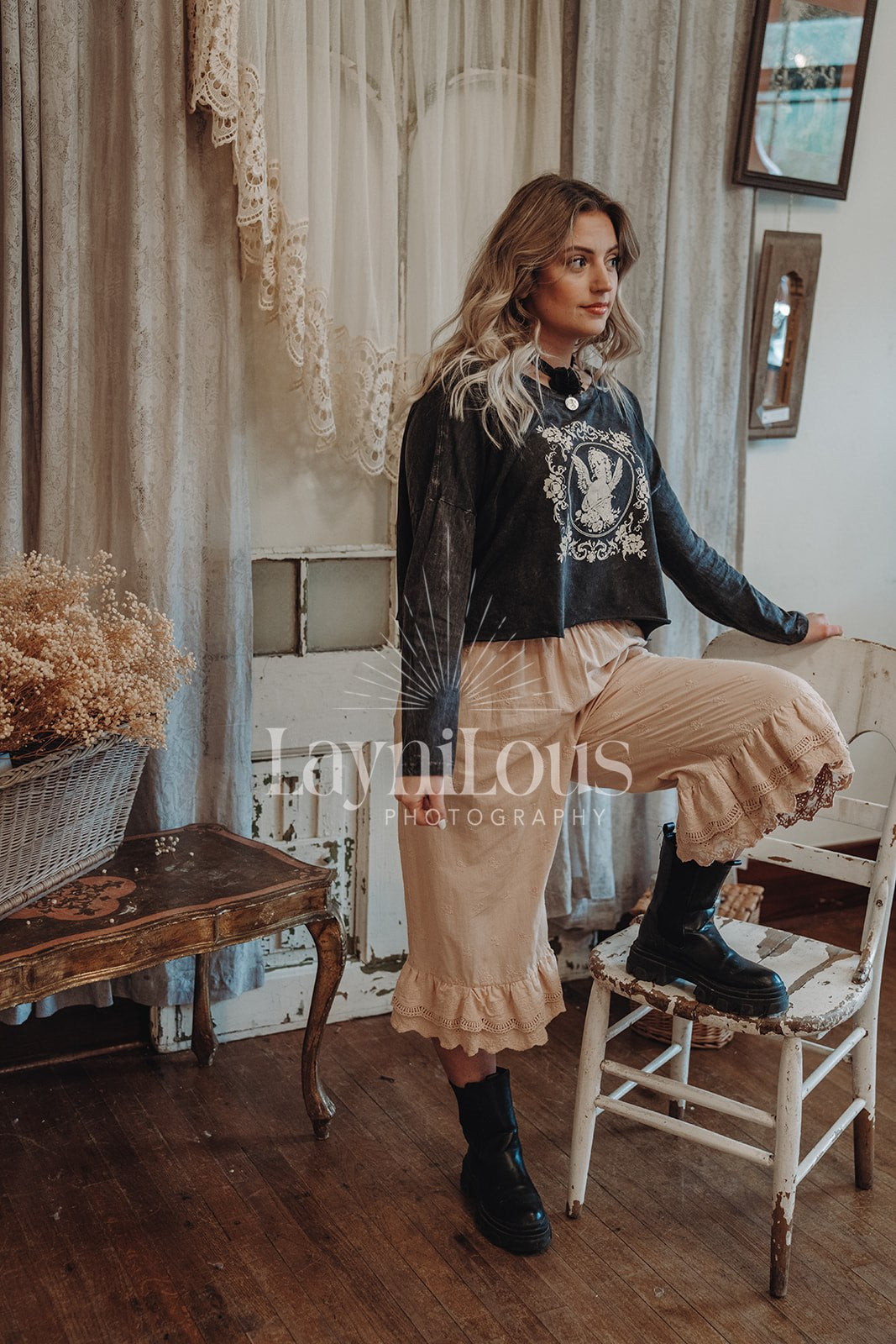 Detailed Ruffle Pant
