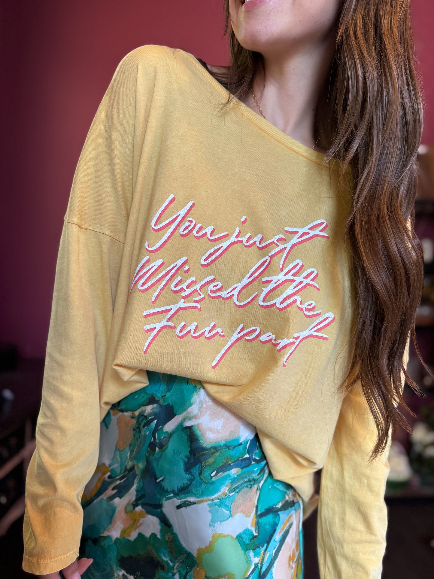 Mineral Washed Vintage Long-Sleeve Graphic Tee