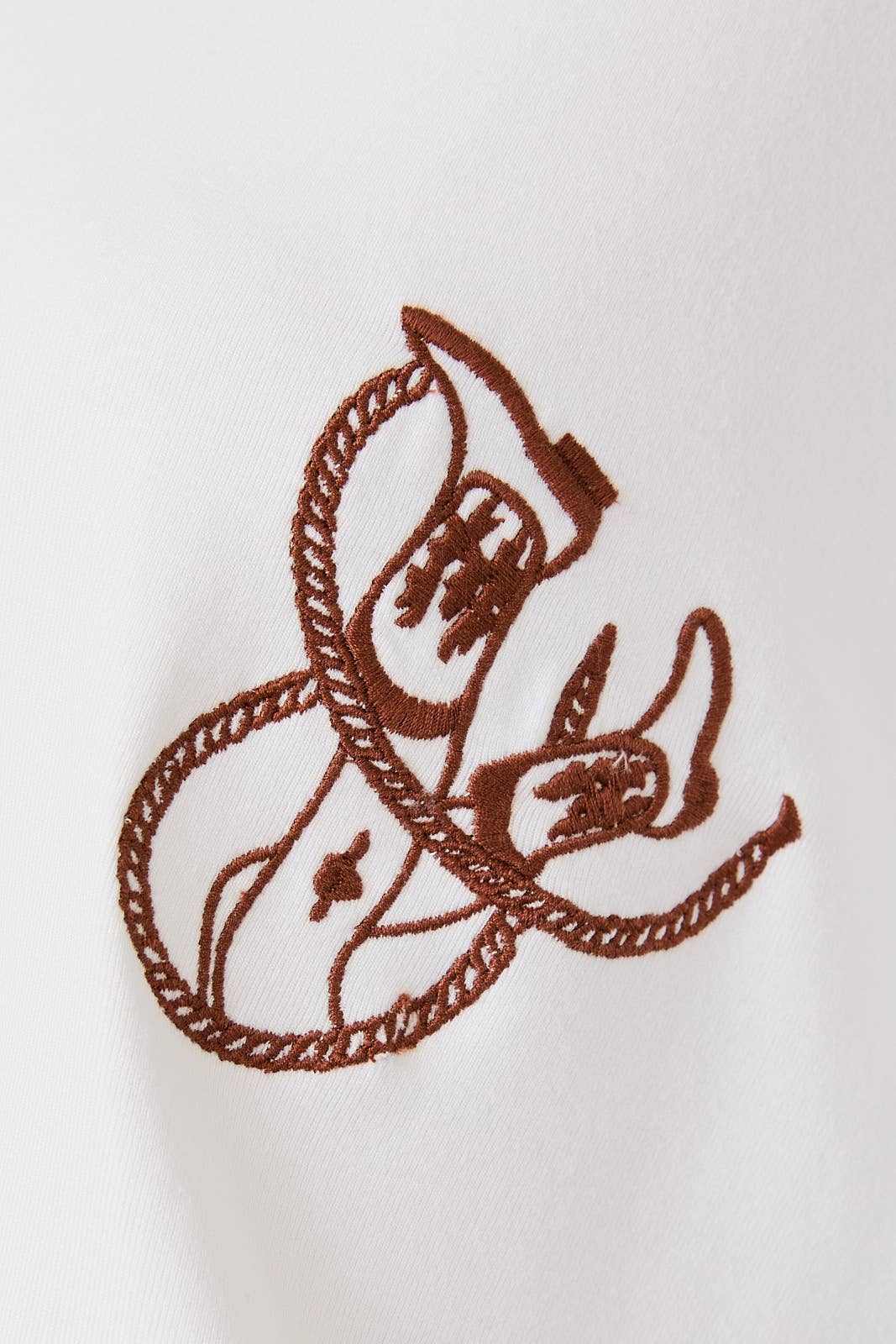 COWGIRL EMBROIDERED JERSEY BUTTON DOWN SHIRT