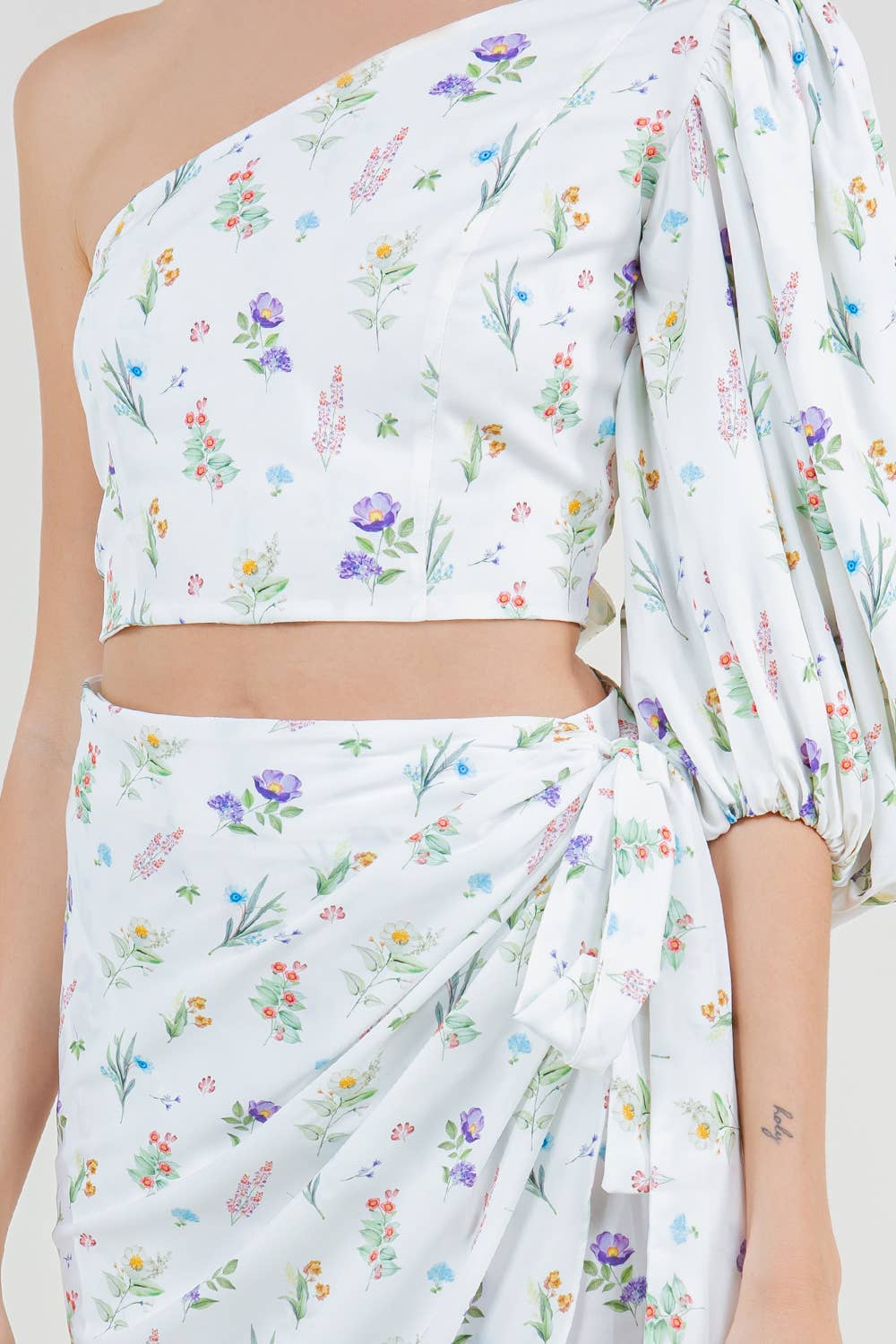 White Print Claudia Top