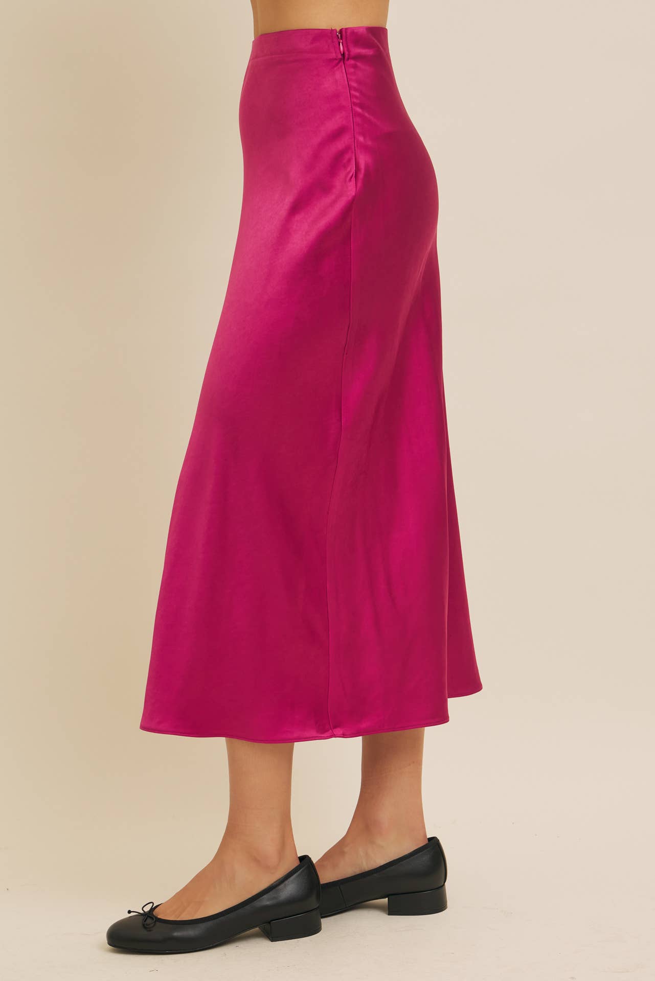 HIGH QUALITY THICK SILKY SATIN BIAS CUT MAXI SKIRT