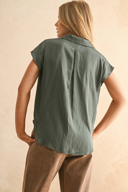 BUTTON DOWN CAP SLEEVE SHIRTS