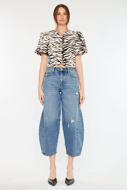 HIGH RISE HORSESHOE FIT JEANS