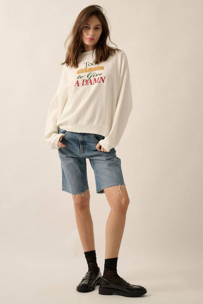 Too Glam Oversize Thermal Graphic Top