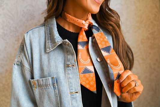 Frontier Bound Quilted Patchwork Silk Scarf