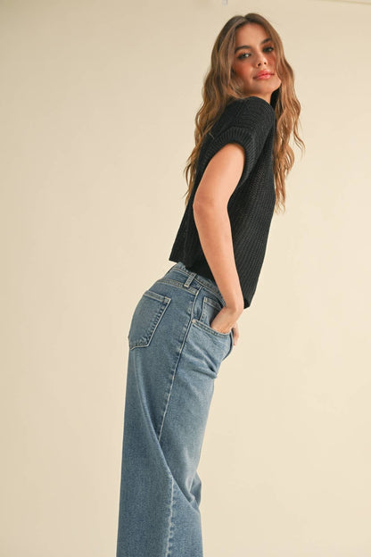 DOLMAN SLEEVE KNITTED TOP