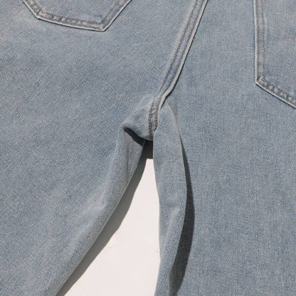 PT022Y Autumn Leaf Patchwork High Waist Denim Jeans