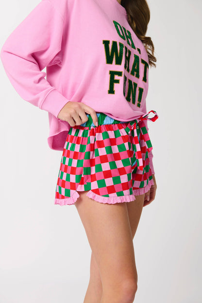 CHECKERED BOXER SHORTS,MULTI