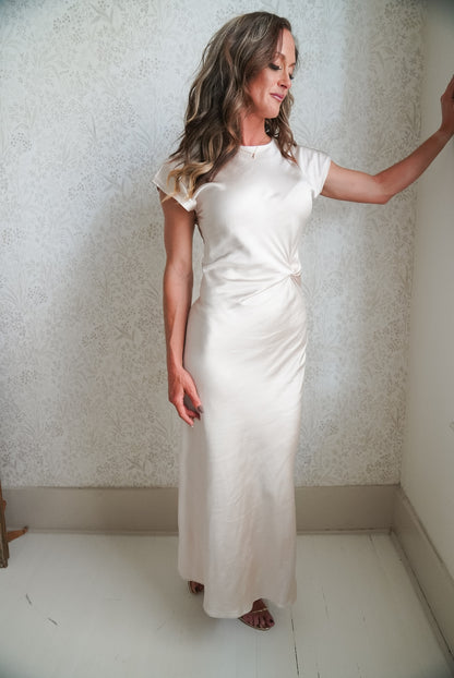 Magical Satin Short Sleeve Maxi