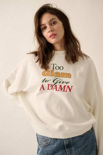 Too Glam Oversize Thermal Graphic Top