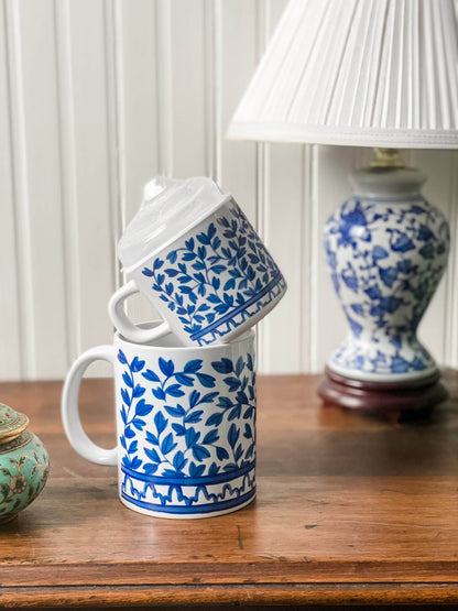 Blue and White Mama and Me Cup Set