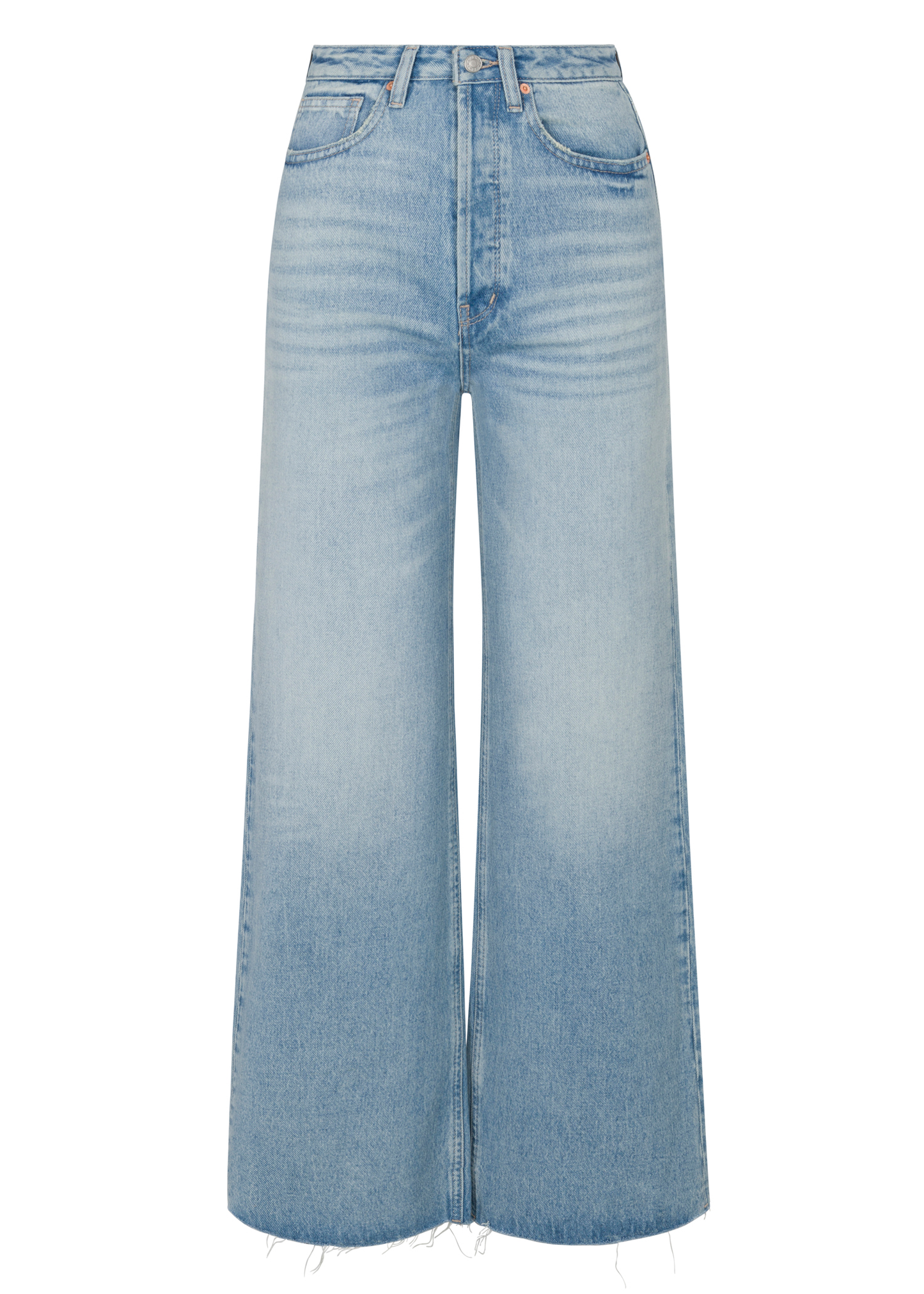 High Rise Wide Leg Non Stretch Denim Beach to Bar Jean