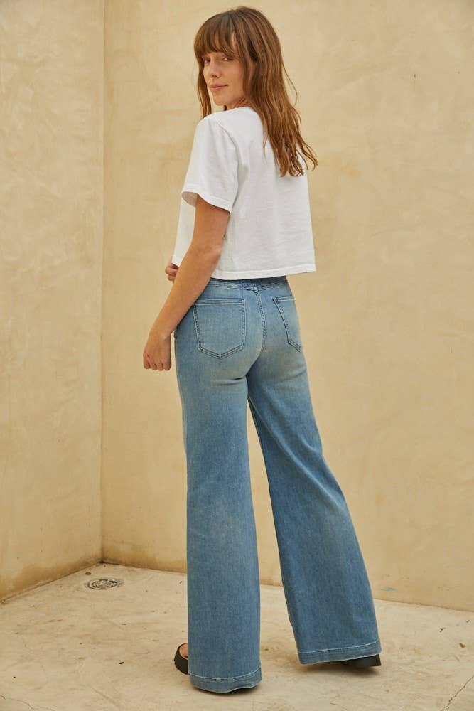 RJ2768 | Knit Cotton Jersey Round Neck Short Sleeve Crop Top