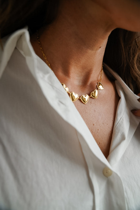 Hearts of Gold Necklace