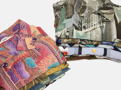 Reworked Long-Sleeve Button Up Blouse - Cropped