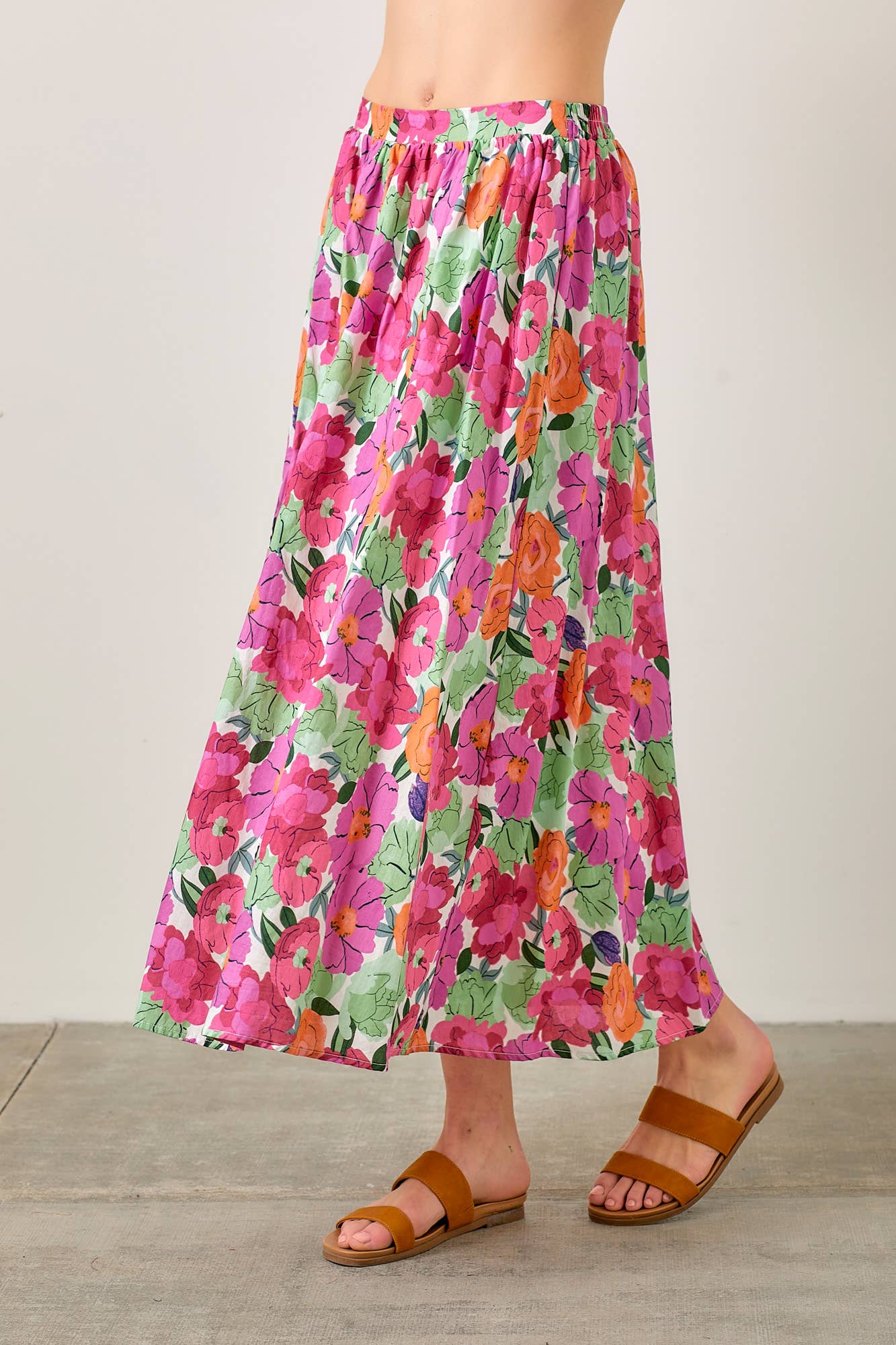FLORAL PRINT TEIRED SKRIT