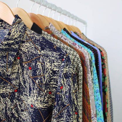 Reworked Long-Sleeve Button Up Blouse - Cropped