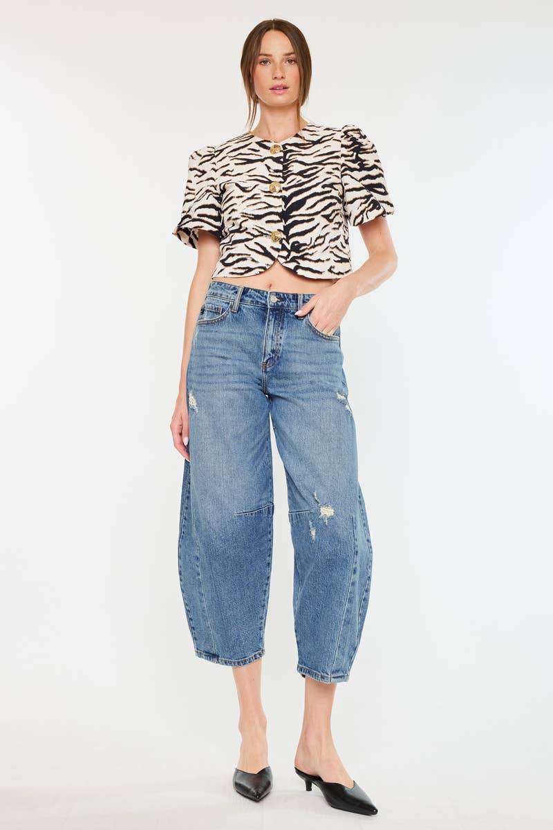 HIGH RISE HORSESHOE FIT JEANS
