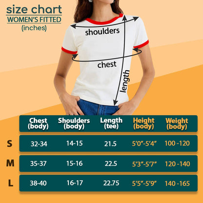 Ringer Tee Blank Off White Blue Women's Fitted Top