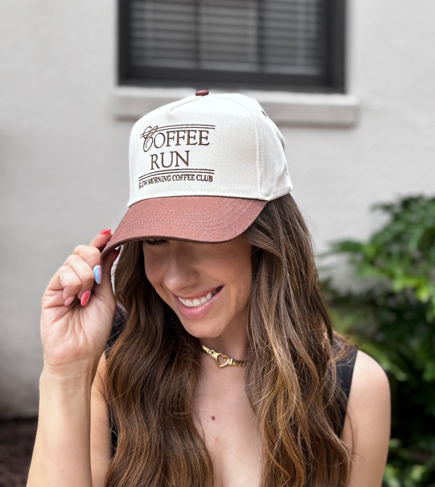 Coffee Run - Brown Vintage Trucker Hat