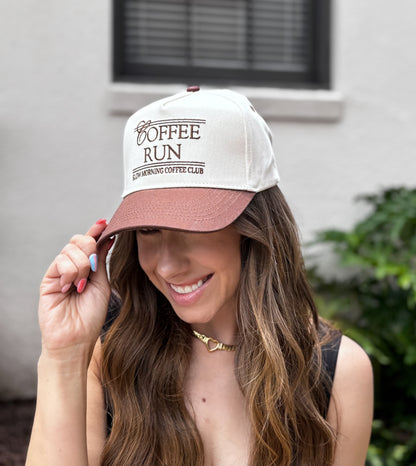 Coffee Run - Brown Vintage Trucker Hat