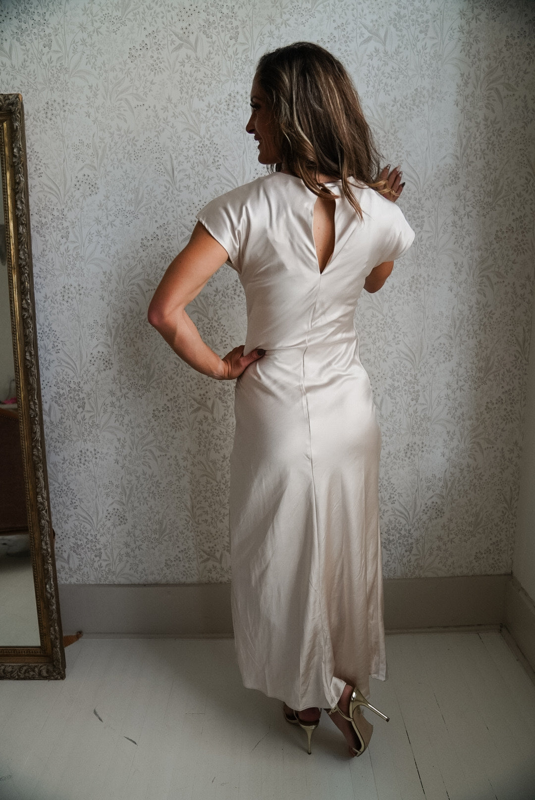 Magical Satin Short Sleeve Maxi