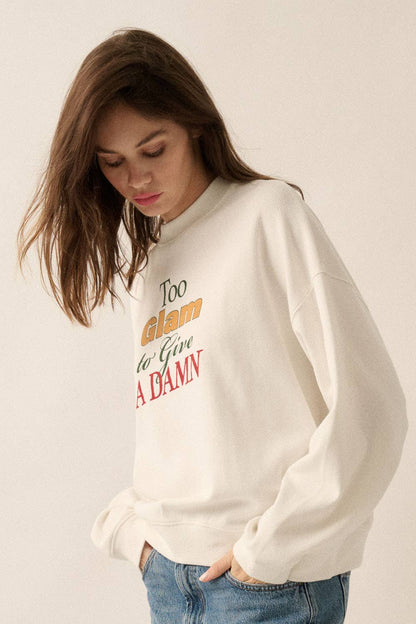 Too Glam Oversize Thermal Graphic Top