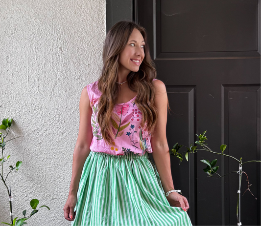 Market Top Pink Floral