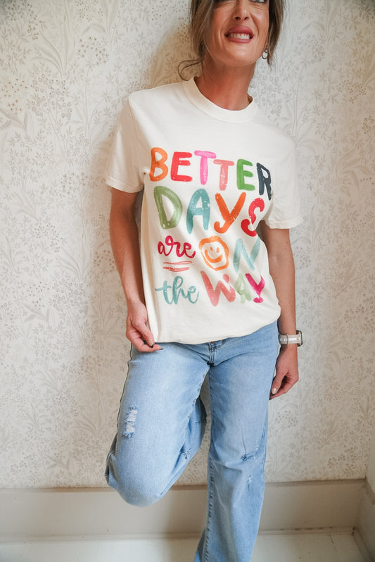 BETTER DAY GARMENT DYED GRAPHIC T SHIRT