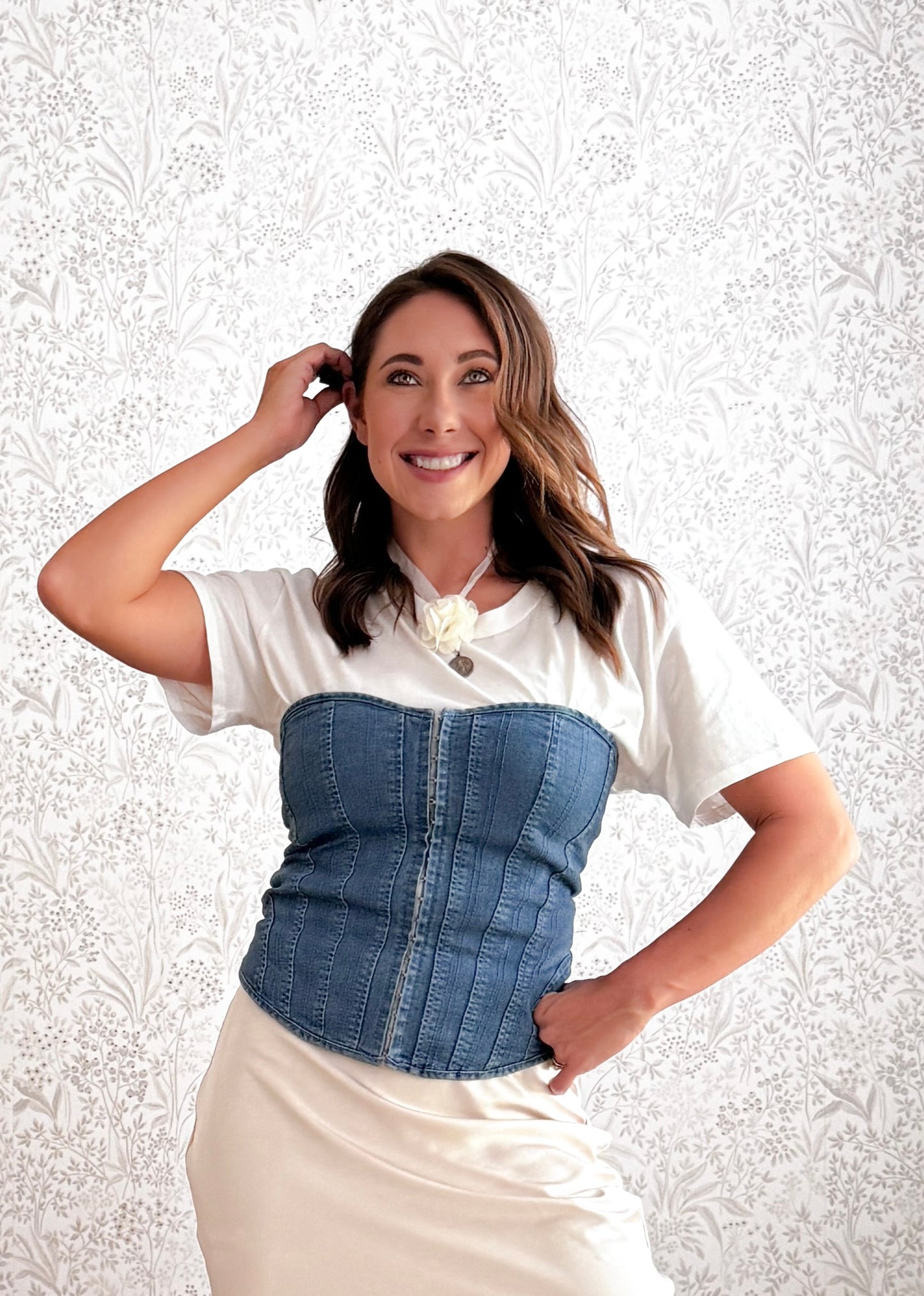 Denim Corset Top