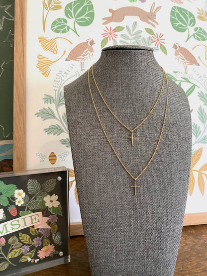 Momma + Me Cross Necklace Set