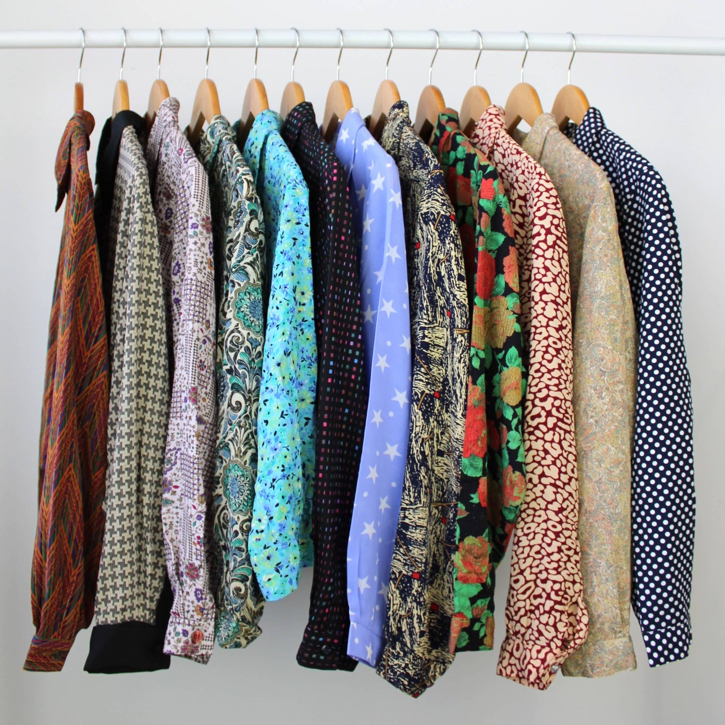 Reworked Long-Sleeve Button Up Blouse - Cropped