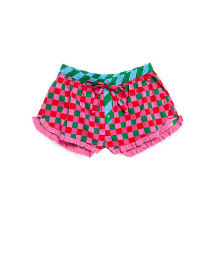 CHECKERED BOXER SHORTS,MULTI